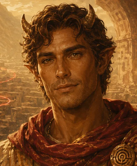 Asterion, painted